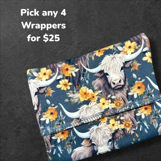BUNDLE ANY 4 WRAPPERS FOR $25