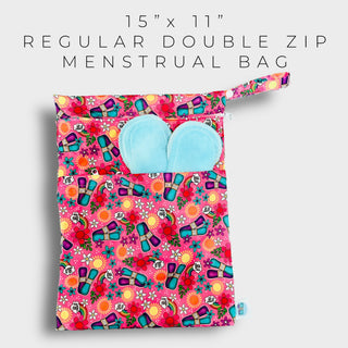 Pink SoCo Double Zippered Menstrual Bags