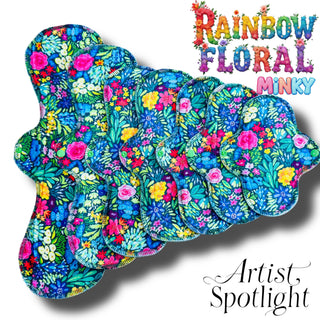 PAD RAINBOW FLORAL (MINKY)