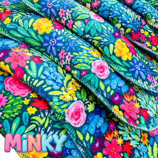 PAD RAINBOW FLORAL (MINKY)