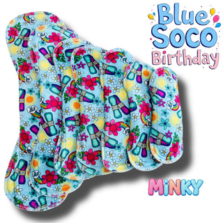 PAD BLUE SOCO BIRTHDAY (MINKY)