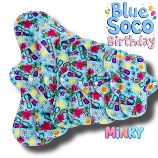 PAD BLUE SOCO BIRTHDAY (MINKY)