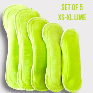LIME GREEN COTTON SETS OF 5 (XS-XL)