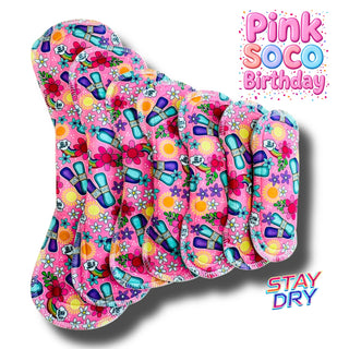 PAD PINK SOCO BIRTHDAY (STAY DRY)