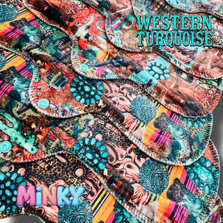 PAD WESTERN TURQUOISE (MINKY)