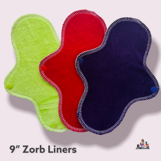 9" Large Cotton/Zorb Liner (SET OF 3)
