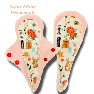 THONG PAD SUGAR PLUMS PROMENADE (ORGANIC COTTON)