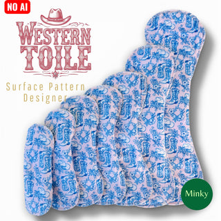 PAD WESTERN TOILE (MINKY)