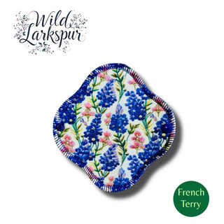 LINER SMALL WILD LARKSPUR (FRENCH TERRY)