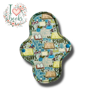 LINER LARGE I HEART BOOKS (ORGANIC COTTON)
