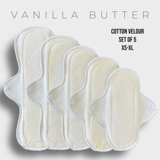 VANILLA BUTTER COTTON SETS OF 5 (XS-XL)