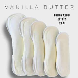 VANILLA BUTTER COTTON SETS OF 5 (XS-XL)