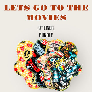 9" Large LET'S GO THE MOVIES Liners