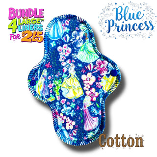 LINER LARGE BLUE PRINCESS (COTTON)