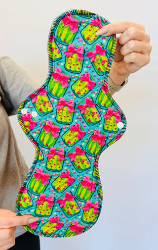 CLOTH PAD "Pickle Jar" A-Symmetrical 16in (Comfy Terry)