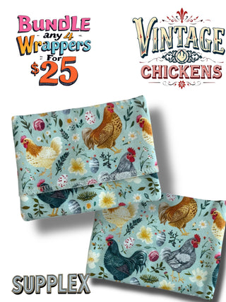 WRAPPER VINTAGE CHICKENS