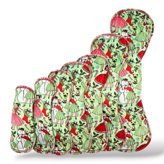 CLOTH PAD "Holly Jolly" (Velvet Minky)