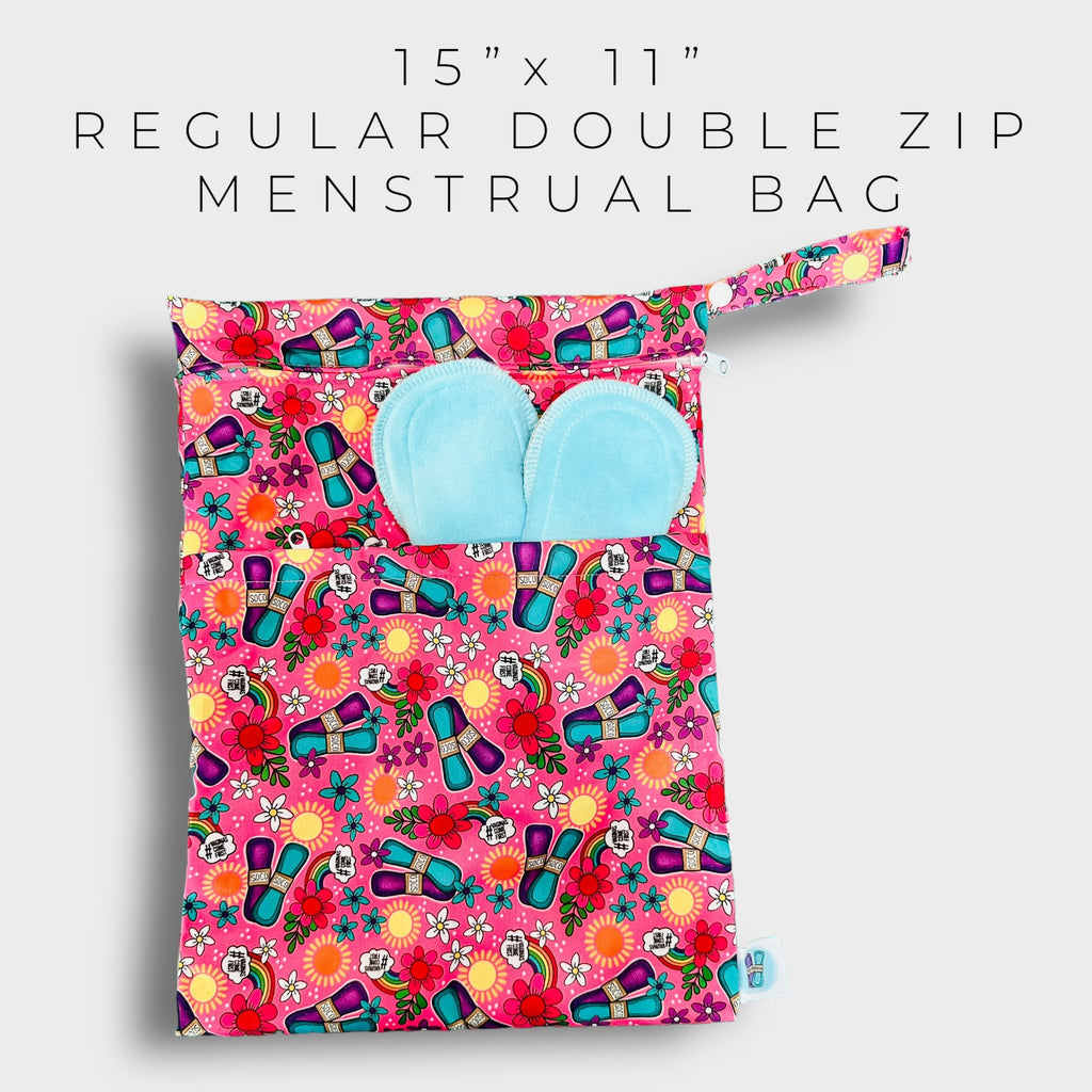 Pink SoCo Double Zippered Menstrual Bags – SoCo Studio