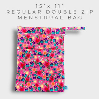 Pink SoCo Double Zippered Menstrual Bags