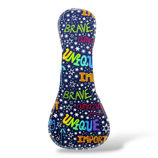 CLOTH PAD "Say Something Nice" A-SYMMETRICAL 16" (Plush Polartec)
