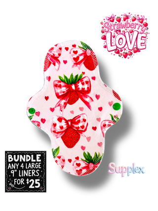 STRAWBERRY LOVE 9" Large Liner (SUPPLEX & COTTON)