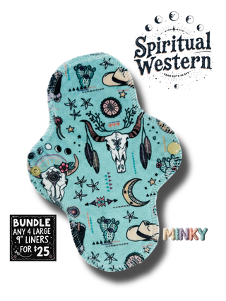 SPIRITUAL WESTERN 9" Large Liner (MINKY & STAY DRY)