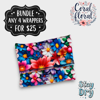 CORAL FLORAL WRAPPER