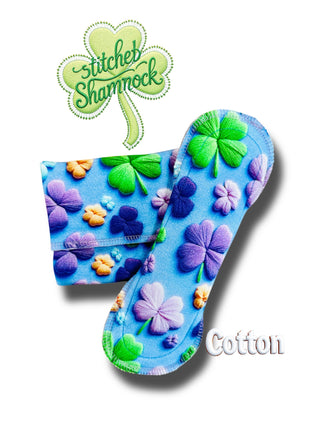 PAD STITCHED SHAMROCKS (COTTON)