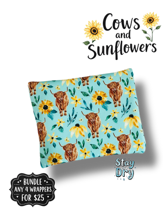 COWS AND SUNFLOWERS WRAPPER