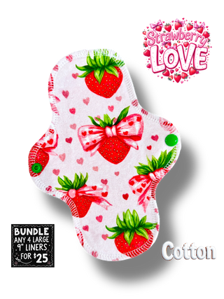 STRAWBERRY LOVE 9" Large Liner (SUPPLEX & COTTON)