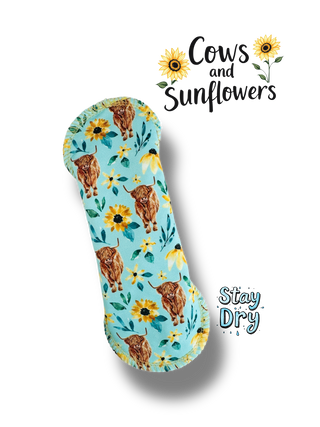 COWS AND SUNFLOWERS 6" Small Liner (MINKY & STAY DRY)