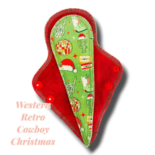 THONG PAD WESTERN RETRO COWBOY XMAS (ORGANIC COTTON)