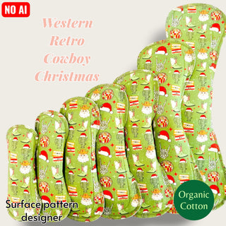 PAD WESTERN RETRO COWBOY XMAS (ORGANIC COTTON)