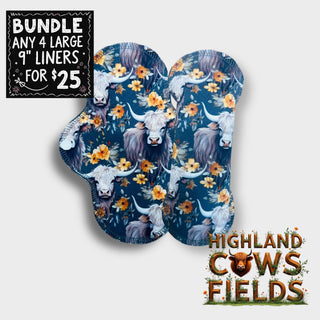 HIGHLAND COWS FIELDS 9" Large Liner (SUPPLEX)