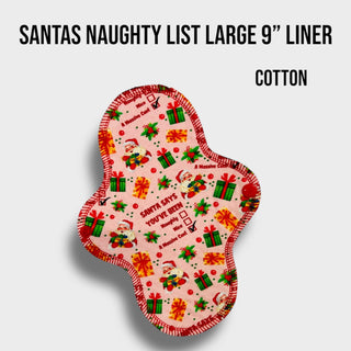 SANTAS NAUGHTY LIST 9" Large Liner (COTTON)